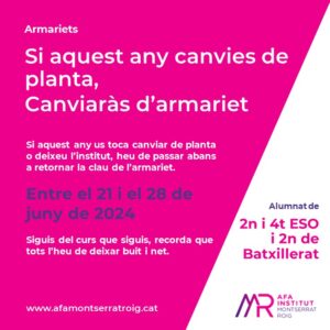 Canvi d'armariet 2024